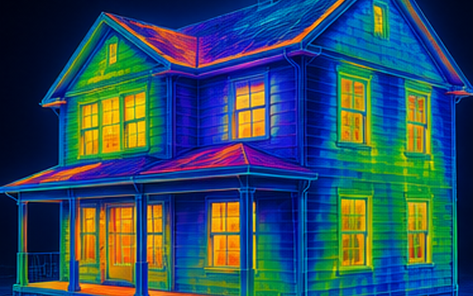 Thermal scan of a house